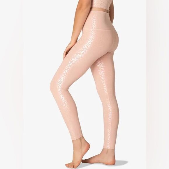 Beyond Yoga Shiny Leopard High Waisted Legging | XSmall | Tinted Rose - Picture 3 of 8